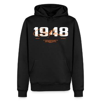 1948 Vintage Retro 1948 Geburtstagsgeschenk 1948 - Männer Premium Bio Hoodie - Schwarz - Vorne - Nico (187cm)
