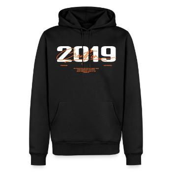 2019 Vintage Retro 2019 Geburtstagsgeschenk 2019 - Männer Premium Bio Hoodie - Schwarz - Vorne - Nico (187cm)