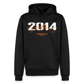 2014 Vintage Rétro 2014 Cadeau D'anniversaire 2014 - Sweat à capuche Premium bio Homme - noir - Devant - Nico (187cm)