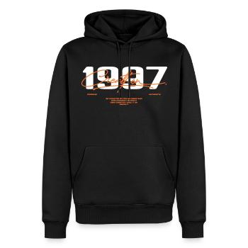 1997 Vintage Rétro 1997 Cadeau D'anniversaire 1997 - Sweat à capuche Premium bio Homme - noir - Devant - Nico (187cm)