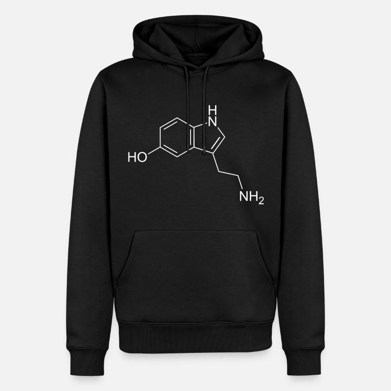 Conception de la dépression de la sérotonine - Sweat à capuche Premium bio Homme - noir