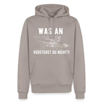 Landmaschinenmechaniker Landmaschinen Traktor - Männer Premium Bio Hoodie - Taupe - Vorne - Nico (187cm)