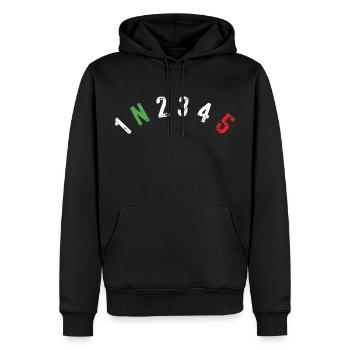 Motorrad - Für Biker - Männer Premium Bio Hoodie - Schwarz - Vorne - Nico (187cm)