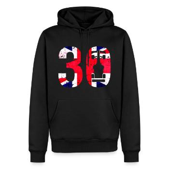 30 Formula Racing United Kingdom Motorsport - Männer Premium Bio Hoodie - Schwarz - Vorne - Nico (187cm)