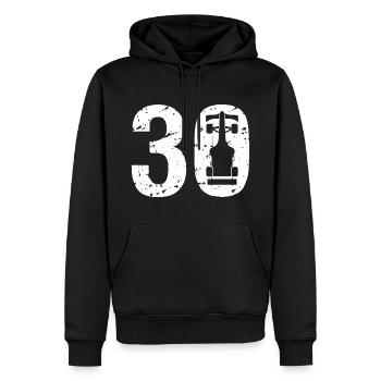 30 Formula Racing Motorsport - Sweat à capuche Premium bio Homme - noir - Devant - Nico (187cm)