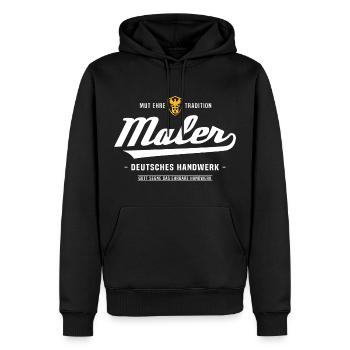 Maler Lackierer Malermeister Beruf Zunftzeichen - Männer Premium Bio Hoodie - Schwarz - Vorne - Nico (187cm)