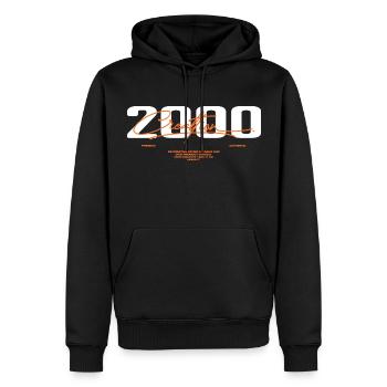 2000 Vintage Retro 2000 Birthday Gift 2000 - Men’s Premium Organic Hoodie - black - Front - Nico (187cm)