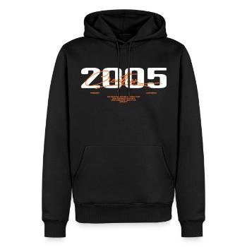2005 Vintage Rétro 2005 Cadeau D'anniversaire 2005 - Sweat à capuche Premium bio Homme - noir - Devant - Nico (187cm)