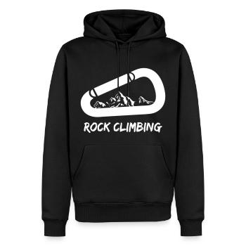 Rock climbing Climbing climbing sport rocks - Men’s Premium Organic Hoodie - black - Front - Nico (187cm)