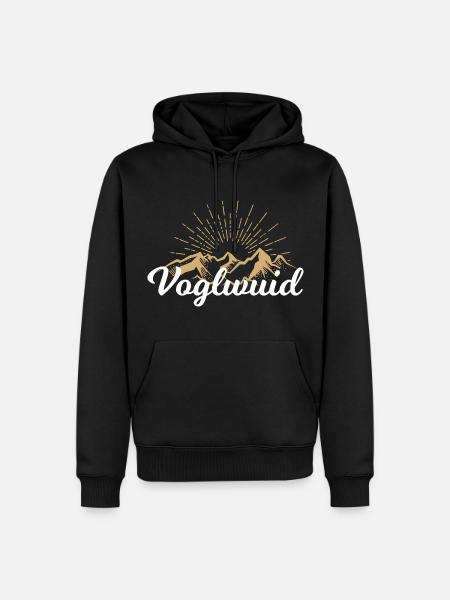 Vogelwuid Bayern bayerischer Spruch - Männer Premium Bio Hoodie - Schwarz
