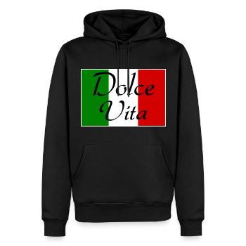 Dolce Vita - Männer Premium Bio Hoodie - Schwarz - Vorne - Nico (187cm)