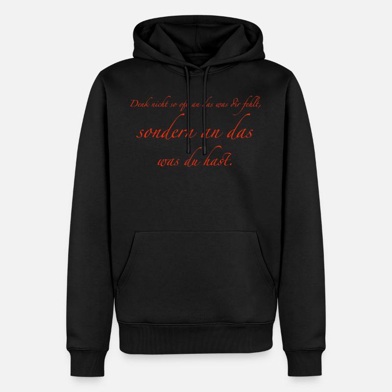 Ne réfléchissez pas - Sweat à capuche Premium bio Homme - noir