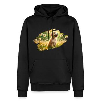 Golden Retriever puppy joy - Men’s Premium Organic Hoodie - black - Front - Nico (187cm)