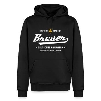 Brauer Mälzer Handwerk Brauerhandwerk Geschenk - Männer Premium Bio Hoodie - Schwarz - Vorne - Nico (187cm)