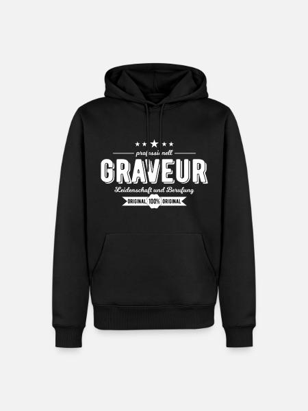 Graveur Beruf Geschenk - Männer Premium Bio Hoodie - Schwarz
