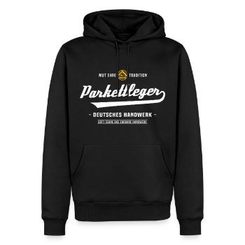 Parkettleger Bodenleger Zunftzeichen Handwerk - Männer Premium Bio Hoodie - Schwarz - Vorne - Nico (187cm)