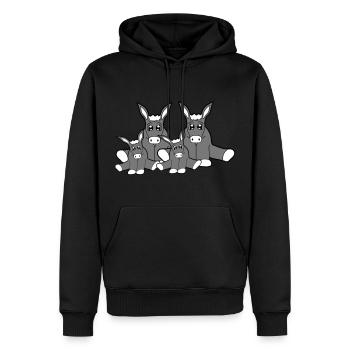 couple amour famille frères et sœurs progéniture jeune ma - Sweat à capuche Premium bio Homme - noir - Devant - Nico (187cm)