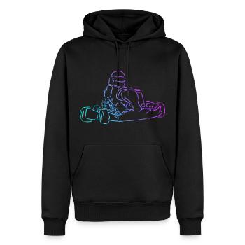 Kart Kart Driving Racing Kart Racing Cadeau - Sweat à capuche Premium bio Homme - noir - Devant - Nico (187cm)