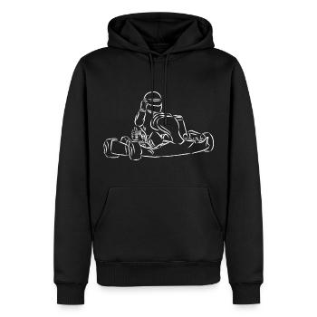 Kart Kart Driving Racing Kart Racing Cadeau - Sweat à capuche Premium bio Homme - noir - Devant - Nico (187cm)
