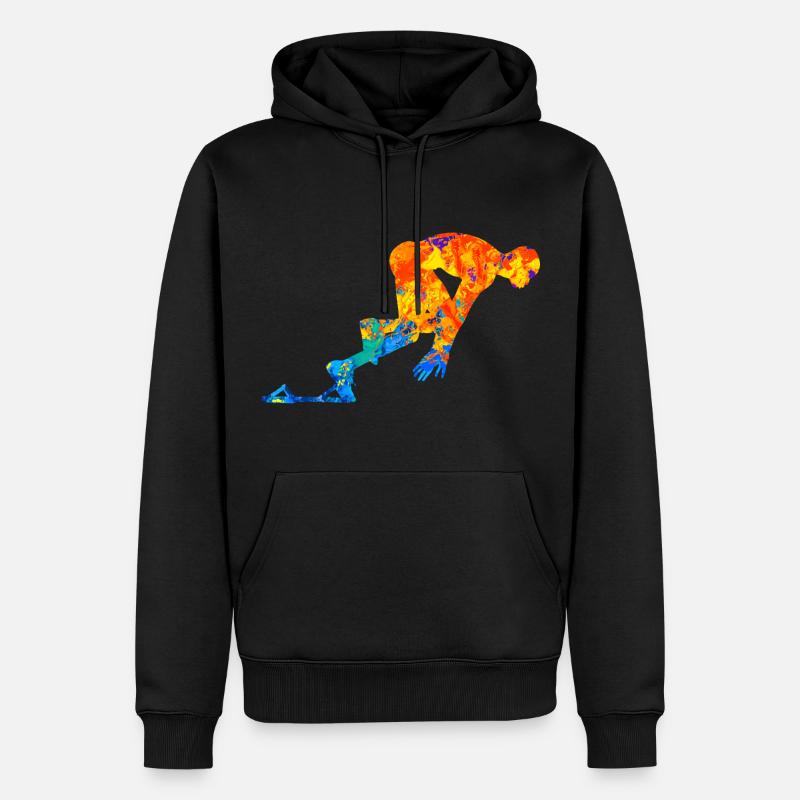 Sprint Sprint Athlète Cadeau - Sweat à capuche Premium bio Homme - noir