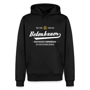 Betonbauer Stahlbetonbauer Zunft Beruf Handwerk - Männer Premium Bio Hoodie - Schwarz - Vorne - Nico (187cm)
