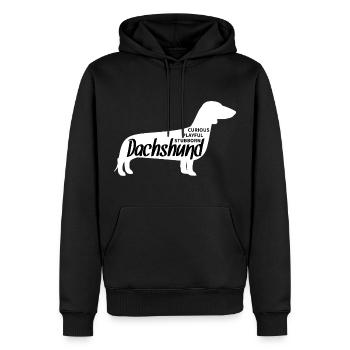 Dackel Herrchen Geschenk - Männer Premium Bio Hoodie - Schwarz - Vorne - Nico (187cm)