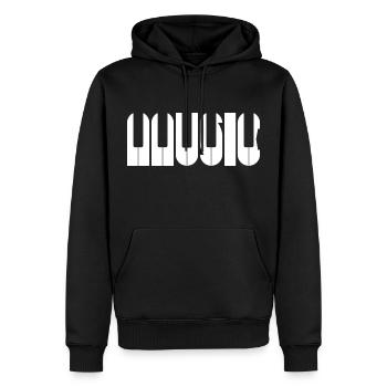 Music piano - Männer Premium Bio Hoodie - Schwarz - Vorne - Nico (187cm)