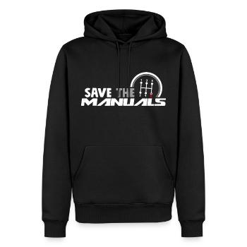 Save The Manuals 5 - Funny Three Pedals Car Guy - Männer Premium Bio Hoodie - Schwarz - Vorne - Nico (187cm)