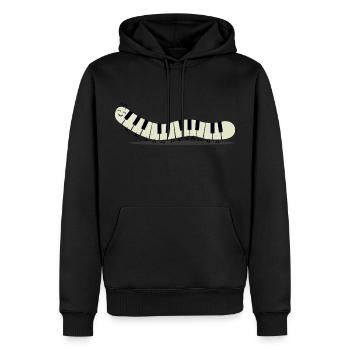 Caterpillar piano - Lustig - Männer Premium Bio Hoodie - Schwarz - Vorne - Nico (187cm)