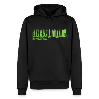 VTT - roue de bicyclette - Sweat à capuche Premium bio Homme - noir - Devant - Nico (187cm)