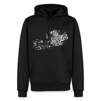 KFZ Mechaniker KFZ Mechatroniker Auto Schrauber - Männer Premium Bio Hoodie - Schwarz - Vorne - Nico (187cm)
