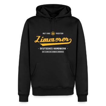 Zimmerer Zimmermeister Deutsches Handwerk Geschenk - Männer Premium Bio Hoodie - Schwarz - Vorne - Nico (187cm)