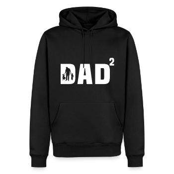 Papa Sohn und Tochter Geschenk Papa Sohn und Tochter - Männer Premium Bio Hoodie - Schwarz - Vorne - Nico (187cm)