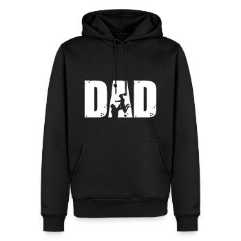 Vater und Tochter T-Shirt Papa Tochter - Männer Premium Bio Hoodie - Schwarz - Vorne - Nico (187cm)