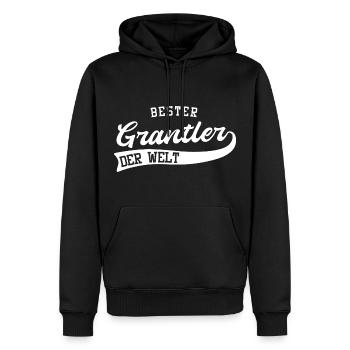 Grantler Bayern Grantln cadeau amusant - Sweat à capuche Premium bio Homme - noir - Devant - Nico (187cm)