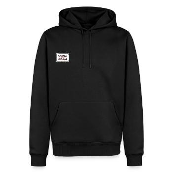 SANTA MARIA - Men’s Premium Organic Hoodie - black - Front - Nico (187cm)