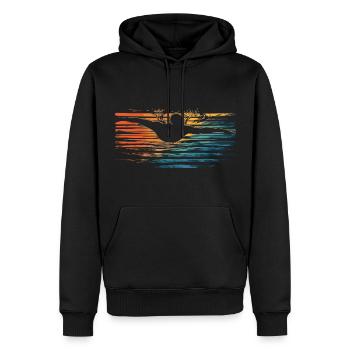 Schwimmen Schwimmer Retro Vintage - Männer Premium Bio Hoodie - Schwarz - Vorne - Nico (187cm)