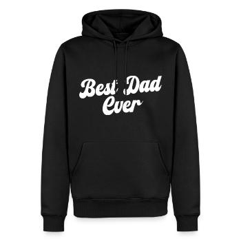 Le meilleur papa de tous les temps - Sweat à capuche Premium bio Homme - noir - Devant - Nico (187cm)