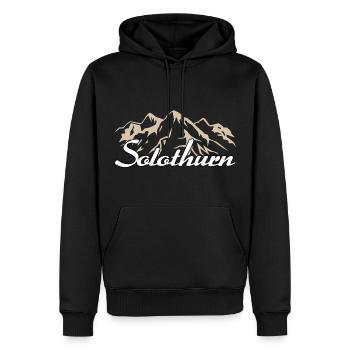 Solothurn Schweiz Heimat Geschenk - Männer Premium Bio Hoodie - Schwarz - Vorne - Nico (187cm)