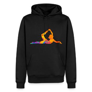 Meditation Joga Meditieren Yoga Frauen Entspannung - Männer Premium Bio Hoodie - Schwarz - Vorne - Nico (187cm)