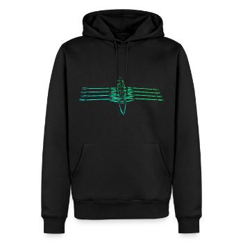 Aviron Aviron Bateau à rames Cadeau - Sweat à capuche Premium bio Homme - noir - Devant - Nico (187cm)