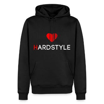 Hardstyle - Rawstyle - Hardstyler Gift merch - Sweat à capuche Premium bio Homme - noir - Devant - Nico (187cm)