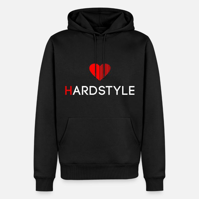 Hardstyle - Rawstyle - Hardstyler Gift merch - Sweat à capuche Premium bio Homme - noir