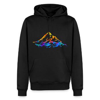 Mountain Mountains Alps Gift - Men’s Premium Organic Hoodie - black - Front - Nico (187cm)