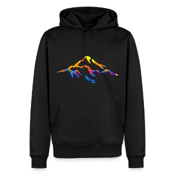 Berg Berge Alpen Geschenk - Männer Premium Bio Hoodie - Schwarz - Vorne - Nico (187cm)