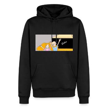 Élohim - Sweat à capuche Premium bio Homme - noir - Devant - Nico (187cm)