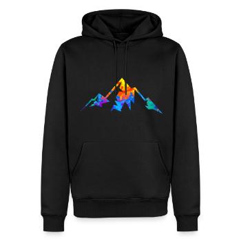 Mountains Mountain Alps Gift - Men’s Premium Organic Hoodie - black - Front - Nico (187cm)