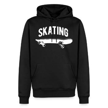 Skateboard Geschenk für Skateboardfahrer - Männer Premium Bio Hoodie - Schwarz - Vorne - Nico (187cm)