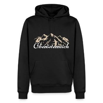 Oberösterreich Österreich Heimat Geschenk - Männer Premium Bio Hoodie - Schwarz - Vorne - Nico (187cm)