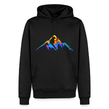 Mountains Mountain Alps Gift - Men’s Premium Organic Hoodie - black - Front - Nico (187cm)